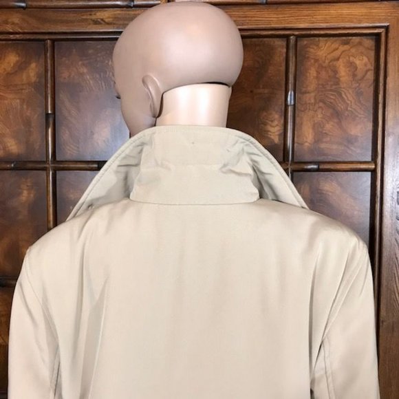 Anne Klein Genuine Raccoon Fur Detachable Collar Vegan Leather Trim Zip Jacket - Picture 13 of 16